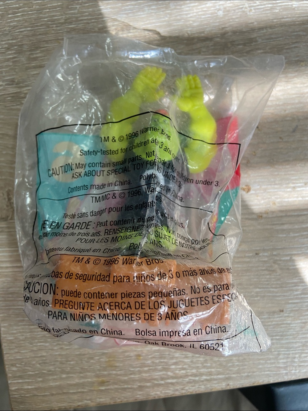 Vintage 1996 Space Jam Bang Green Monstar McDonald's Happy Meal Toy NEW IN PACK